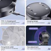 2025 New 100-Speed High - Speed Circulating Fan for Home. 6 - Inch Charging Digital Display, Turbo Desktop Electric Fan - Memoriex 