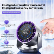 2025 New 100-Speed High - Speed Circulating Fan for Home. 6 - Inch Charging Digital Display, Turbo Desktop Electric Fan - Memoriex 