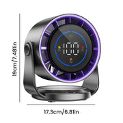 2025 New 100-Speed High - Speed Circulating Fan for Home. 6 - Inch Charging Digital Display, Turbo Desktop Electric Fan - Memoriex 