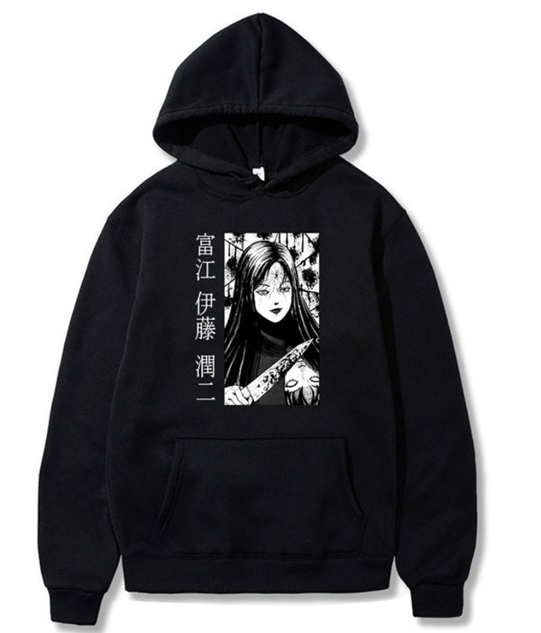 Custom Logo Printed Cotton Hooded Sweatshirt, Loose-Fit Harajuku Style