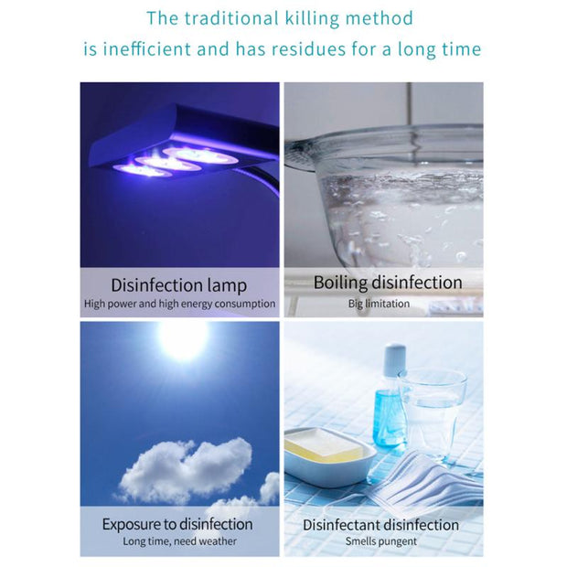 Portable UV Sterilizer X5 Ultraviolet Screen Germicidal Lamp Home Handheld UV Lights UVC Sterilizer Travel Personal - Memoriex