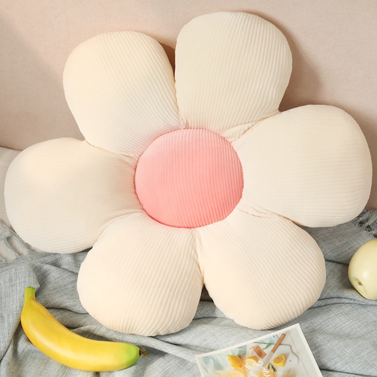 Colorful Flower Plush Pillow Cushion-3