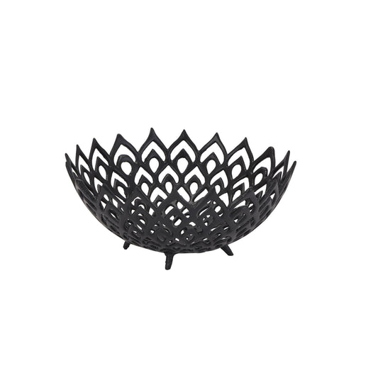 Black Cast Lattice Bowl-0