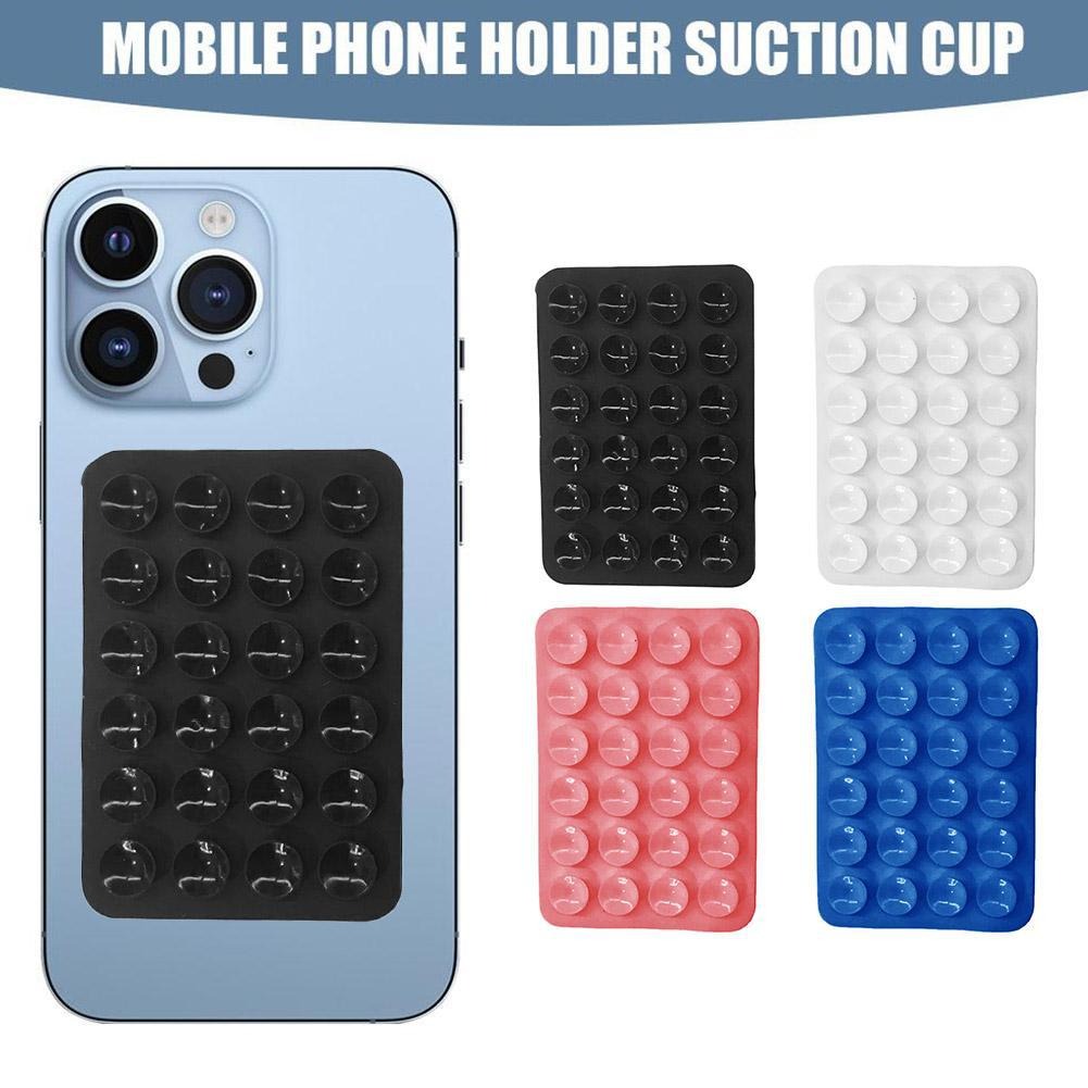 Thickened new mobile phone silicone suction cup 24 square suction cups mobile phone leather case silicone suction cup - Memoriex 