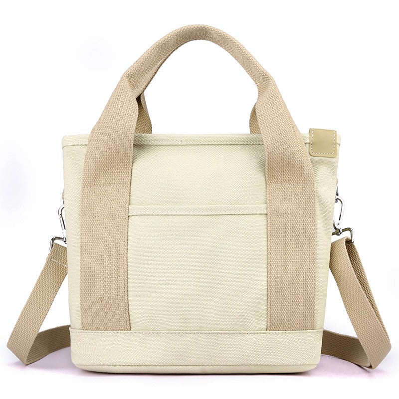 Canvas bag casual versatile shoulder bag ladies fashion commuter bag multi-function messenger bag trendy handbag - Memoriex 