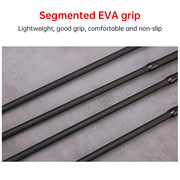 1.5 - 2.4M Telescopic Carbon Fishing Rod Rotary Baitcasting (8 - 25g) with Wooden Handle - Memoriex