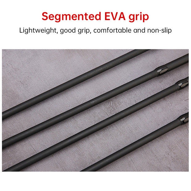 1.5 - 2.4M Telescopic Carbon Fishing Rod Rotary Baitcasting (8 - 25g) with Wooden Handle - Memoriex