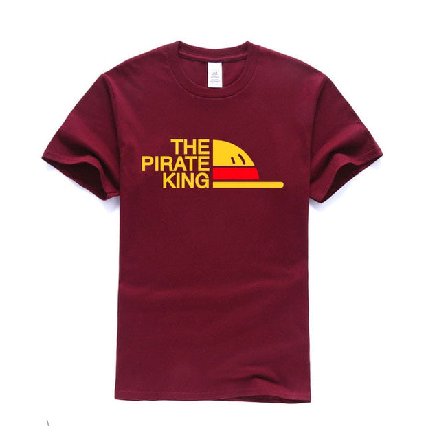 One Piece T Shirt Men The Pirate King T Shirt Mens Luffy Tshirt Summer Tees Japanese Anime Cotton Short Sleeve - Memoriex