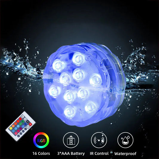 24 Key IR Remote Control Submersible Pool Lights-0