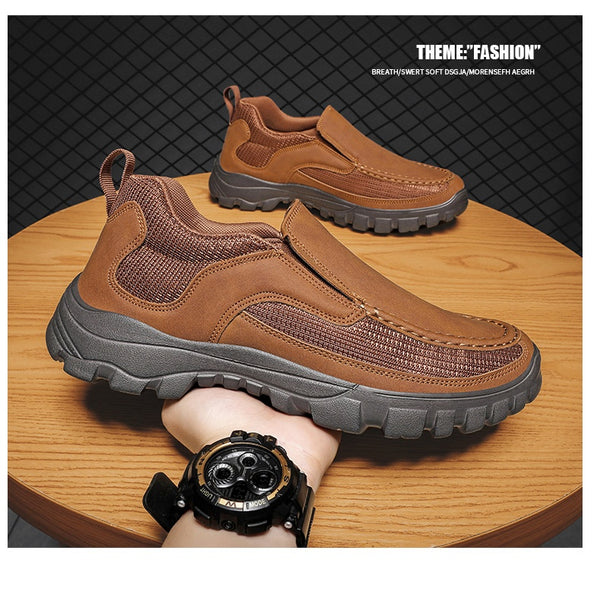 Men's Flats Shoes |  Loafer Casual  Leather |Plus Size | Lightweight - Memoriex