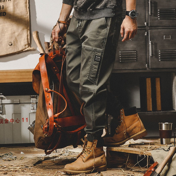 American Heavyweight Autumn Pants Men's Loose Straight Leg Men's Casual Pants Autumn and Winter Skinny overalls - Memoriex