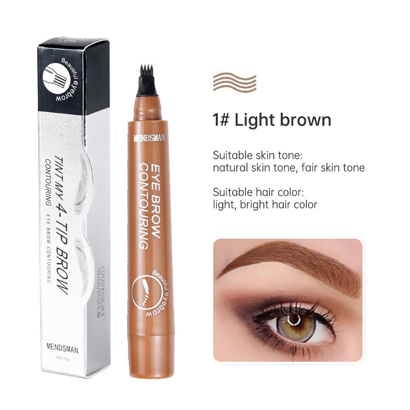 Long Lasting 5 Colors Sketch Liquid Eye Brow Pencil Waterproof Microblading Tattoo Fork Tip Eyebrow Pencil - Memoriex 