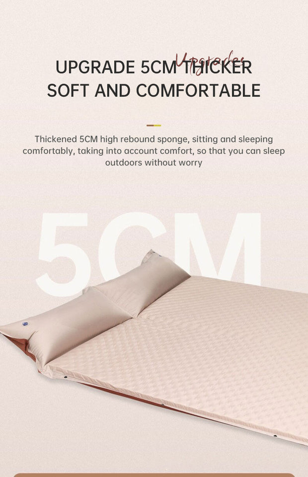 Product camouflage Can Be Spliced Self Inflating Cushion Air Mattress Camping Mat With Pillow - Memoriex