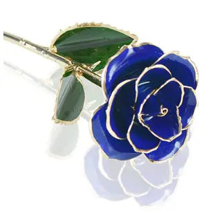 24K Gold Plated Rose Romantic Eternal Rose Eternal Flower with Stand Best Gift for Valentine's Day Mother's Day Wedding - Memoriex 