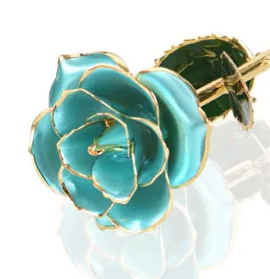 24K Gold Plated Rose Romantic Eternal Rose Eternal Flower with Stand Best Gift for Valentine's Day Mother's Day Wedding - Memoriex 