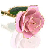 24K Gold Plated Rose Romantic Eternal Rose Eternal Flower with Stand Best Gift for Valentine's Day Mother's Day Wedding - Memoriex 