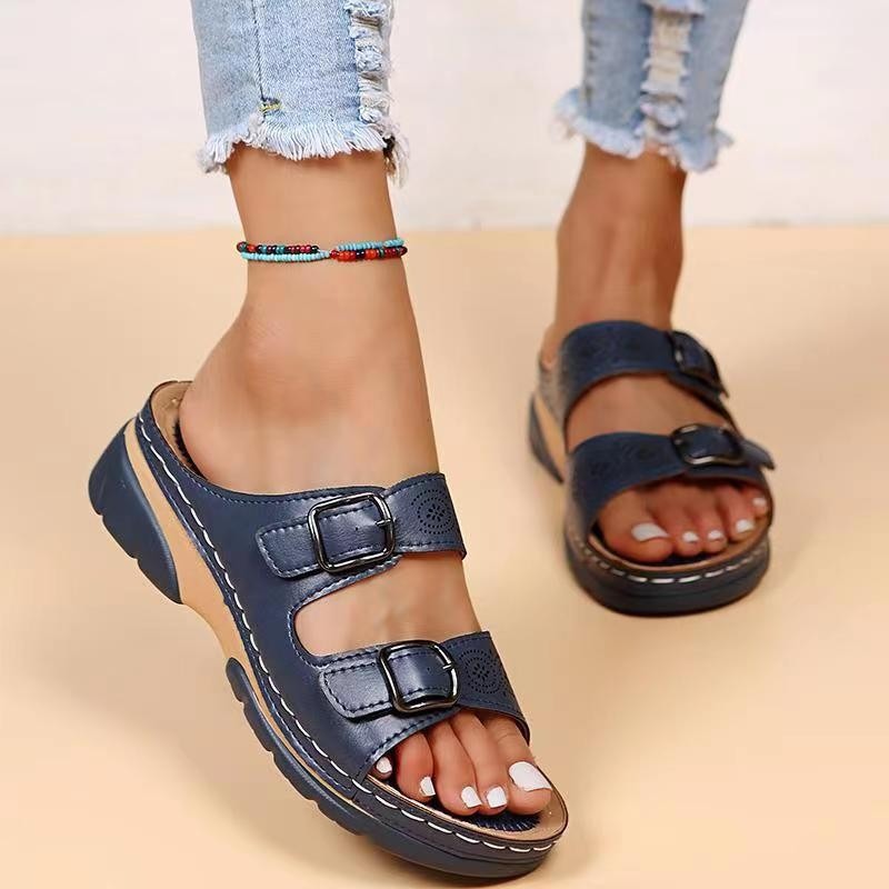 Summer new women's shoes large size sandals fashion wedges casual sandals - Memoriex 