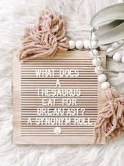 25*25cm Pure Oak Felt Letter Board Wooden Photo Frame With 330 Letter Bracket - Memoriex 