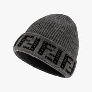 Letter Beanie Hat for Women Winter Hat Soft Knitted Skullies Hat Warm Thick Bonnet Cap Female Hats for Girl hat - Memoriex
