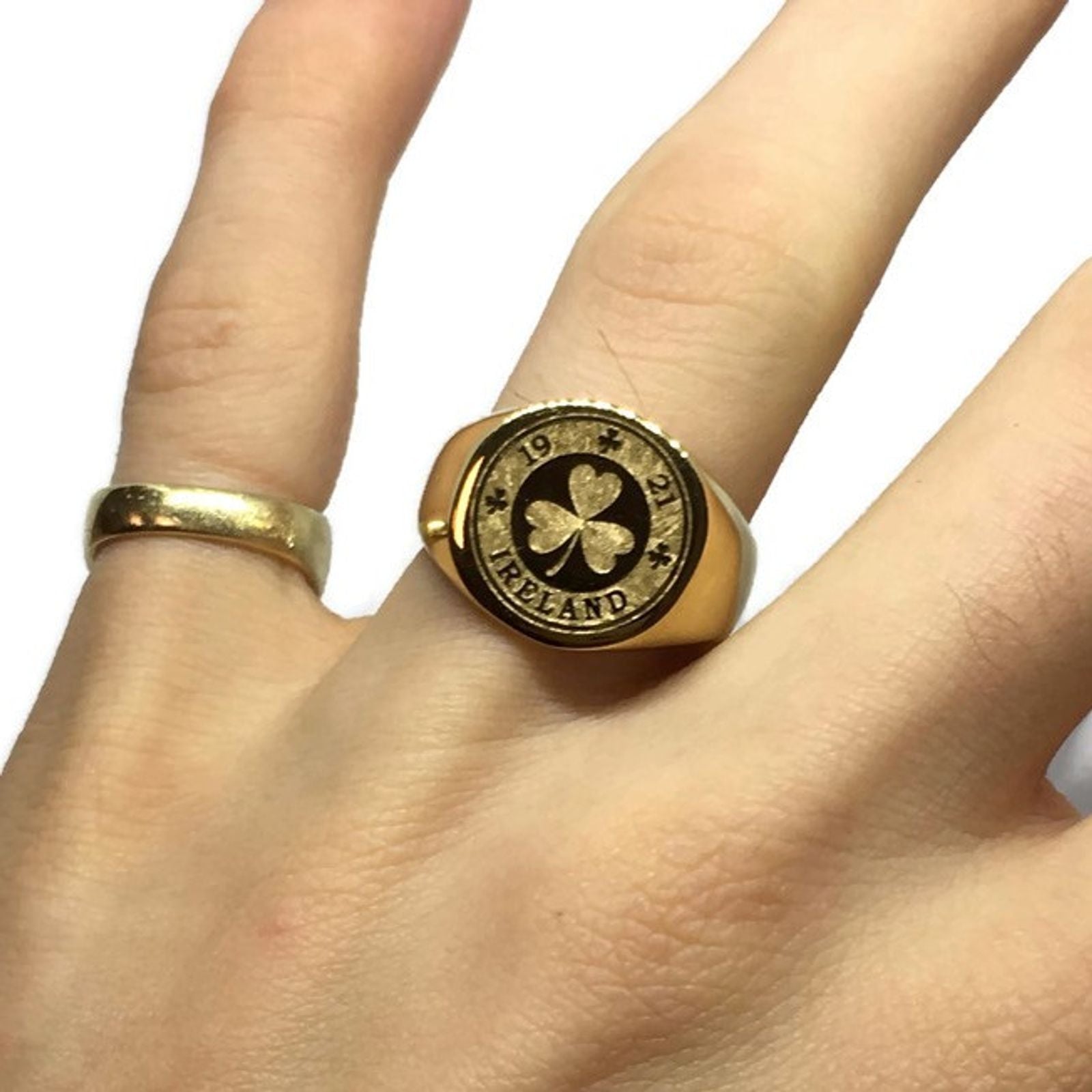 Ireland Lucky Clover Ring-1