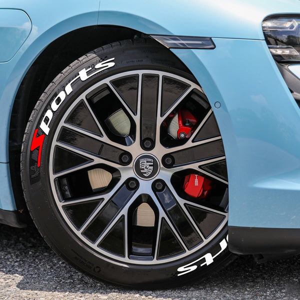 SPORTS series car tire letter sticker DIY sticker personalized modification sticker 3D three-dimensional all-in-ode tire sticker - Memoriex