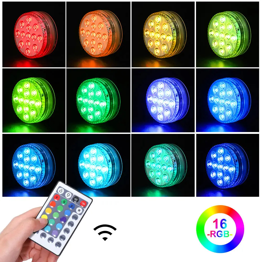 28 Key IR Remote Control Submersible LED Lights-2