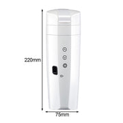70W Real-time Temperature Vehicle Heating Cup 12V 24V Waterproof Stainless Steel Car Kettle Water Heater Car Mug Travel Kettle - Memoriex