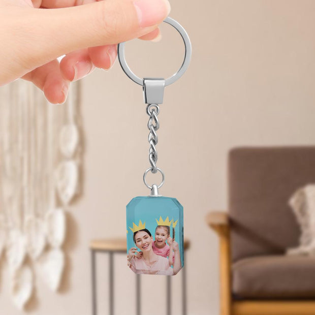 Personalised Crystal Keyring | Double-Sided Photo Pendant | Unique British Gift | Memoriex - Memoriex