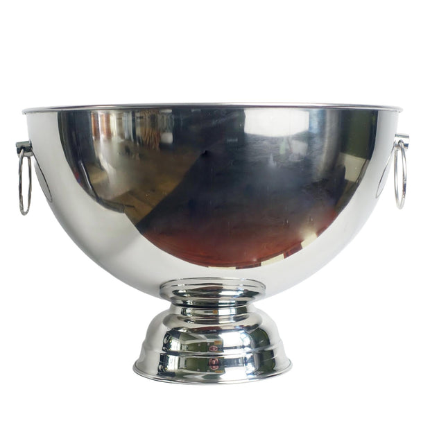 29cm XL Silver Champagne Bowl Metal Planter - Memoriex 