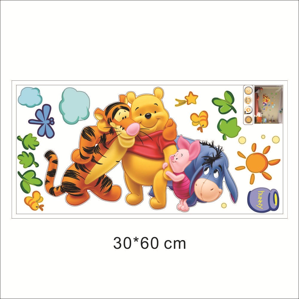 Kindergarten Children's Room Cartoon Zoo Bears Removable Wall Stickers