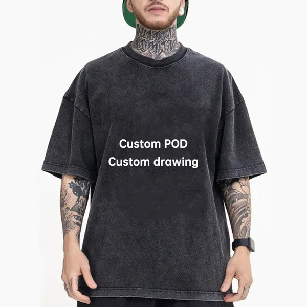 Customisable Washed Cotton T-Shirt – Unisex Relaxed Fit