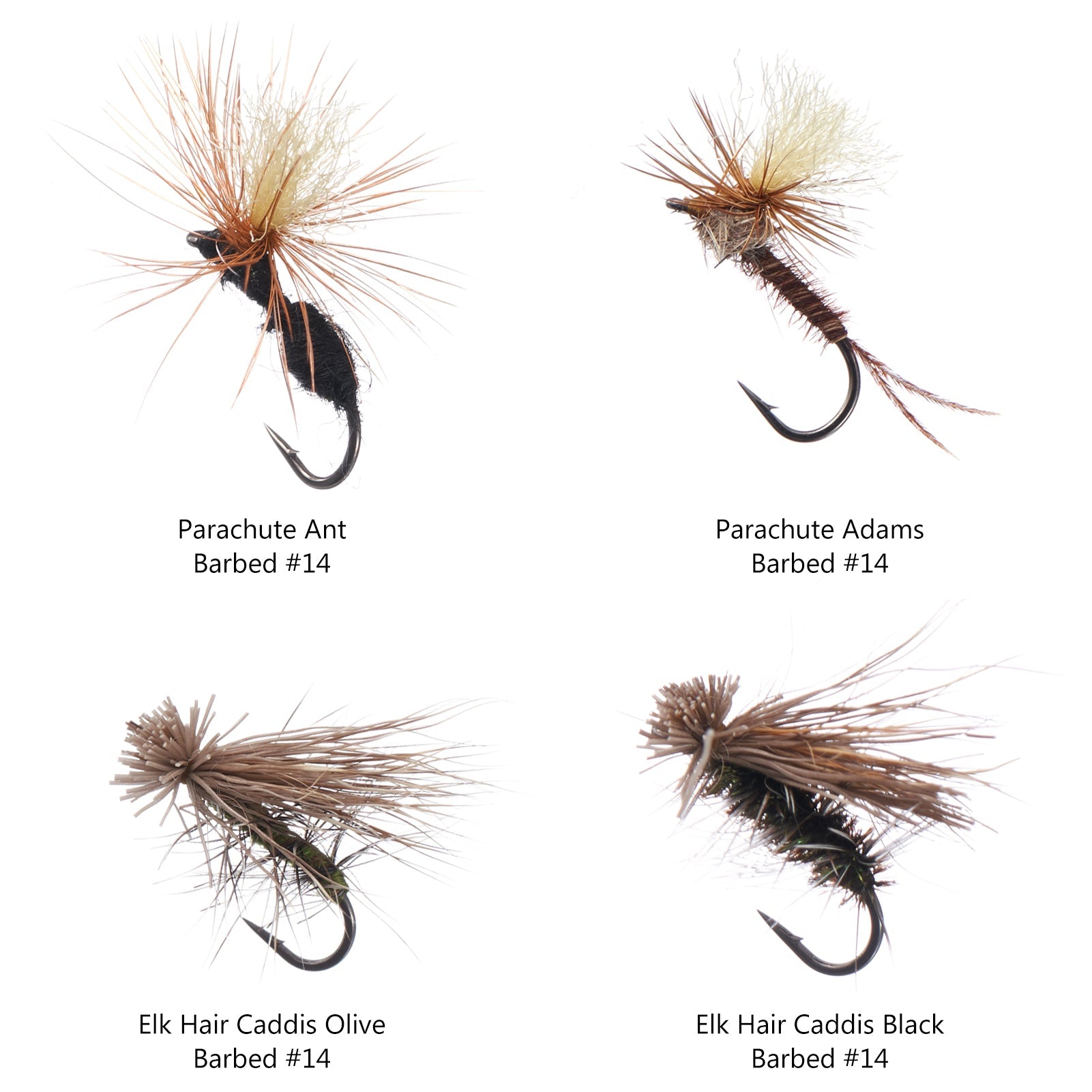 12pcs Barbed Dry Flies for Trout Fishing-1