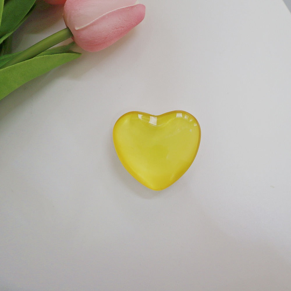 Candy colored heart-shaped stand three-dimensional heart-shaped crystal white stand cute small stand universal - Memoriex 