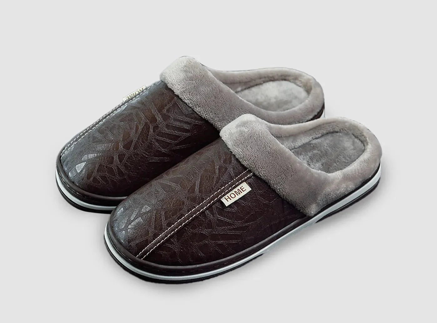 FitVille Men's Plush House Slippers-6