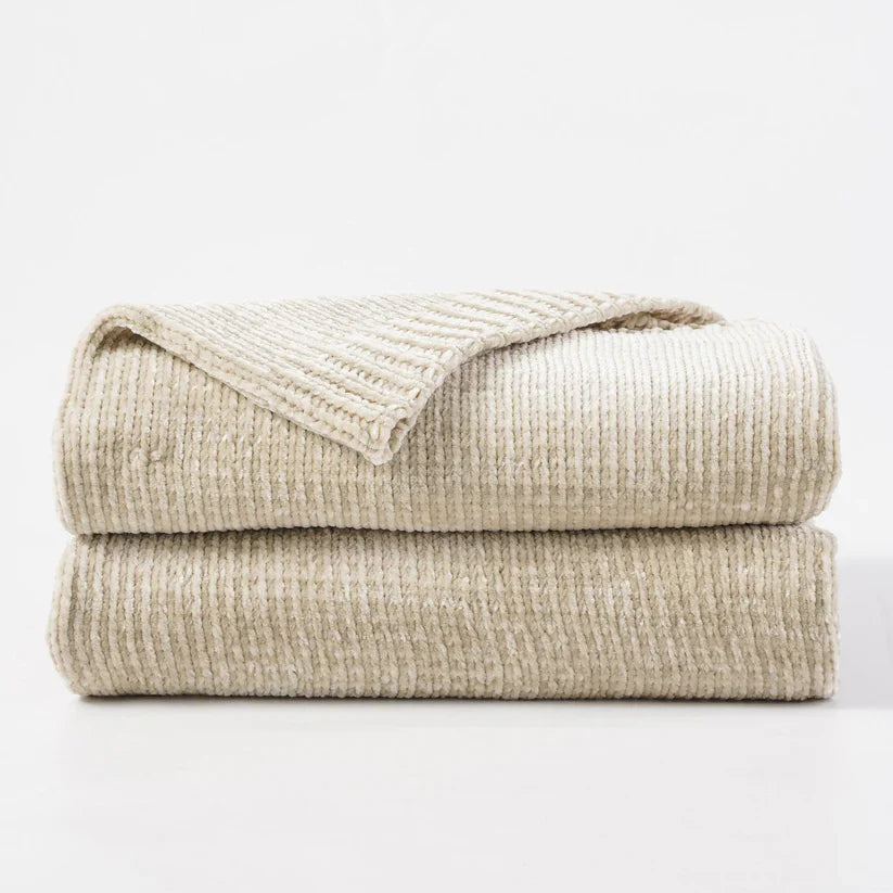 Textured Chenille Knit Throw Blanket-9