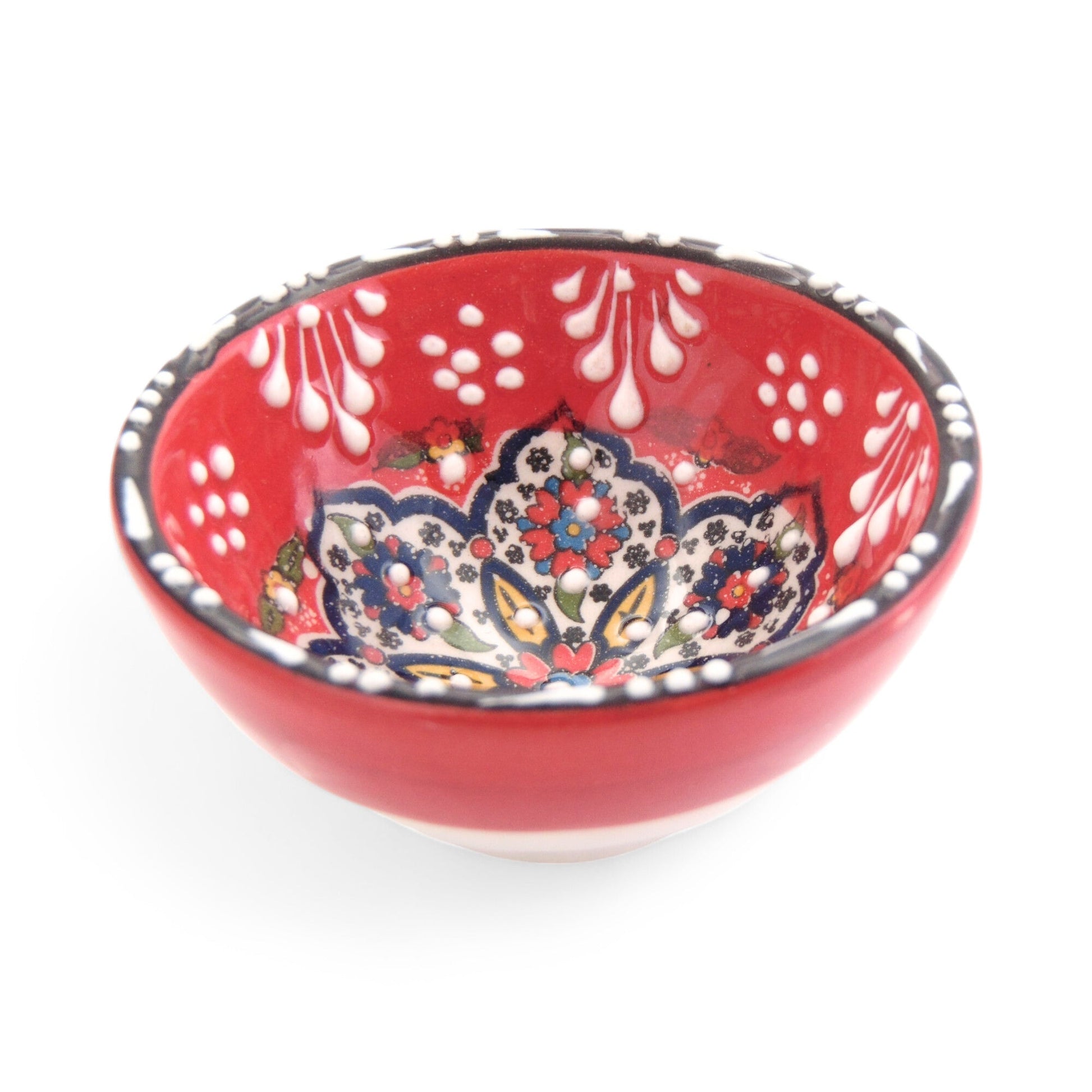 Handmade Ceramic Bowl Mexican Red 8cm-1