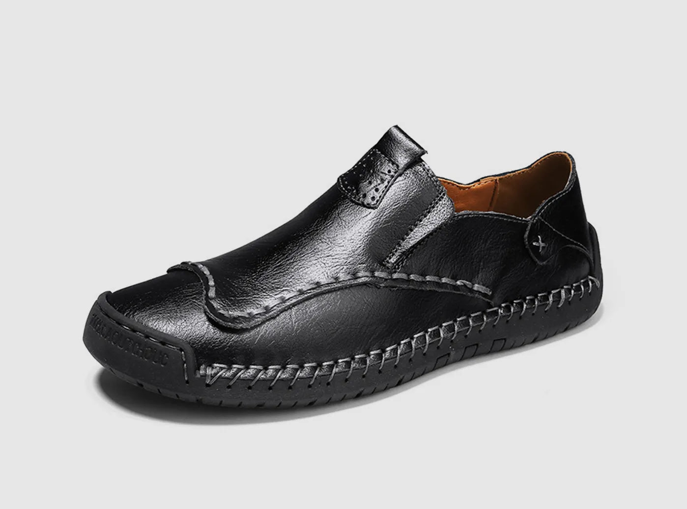 FitVille Men's Casual Slip-On Leather Shoes-0