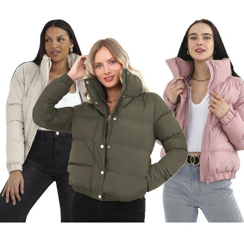 Ladies Brave Soul Slaypeach Puffer Jacket-0