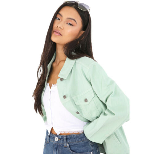 Ladies Brave Soul Blooms Denim Jacket-6