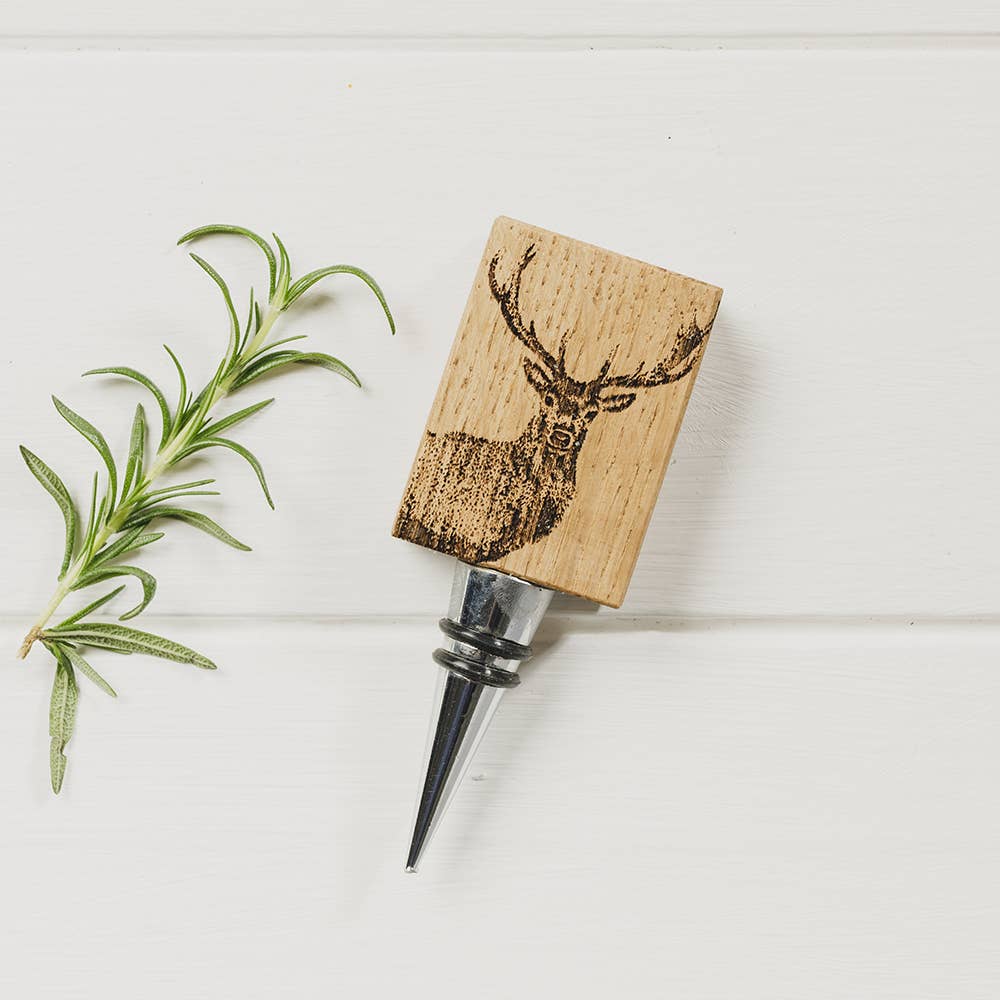 Monarch Stag Oak Bottle Stopper-0