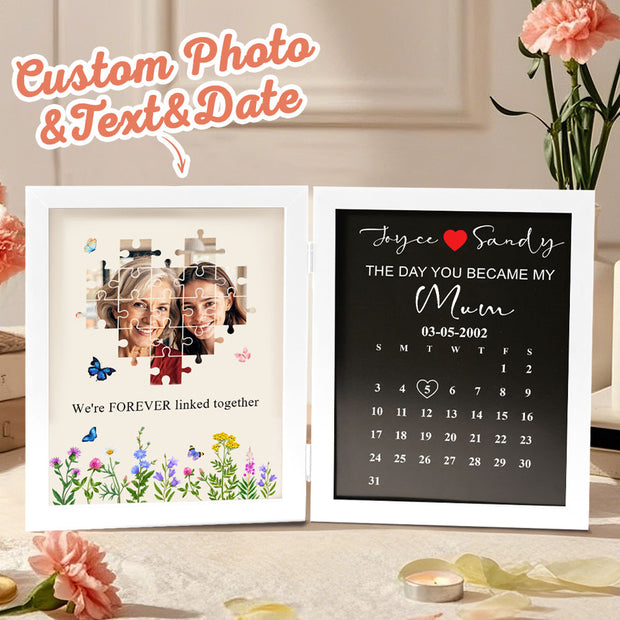 Personalised "The Day You Became My Mum" Photo Puzzle Frame | Custom Mother's Day Gift - Memoriex