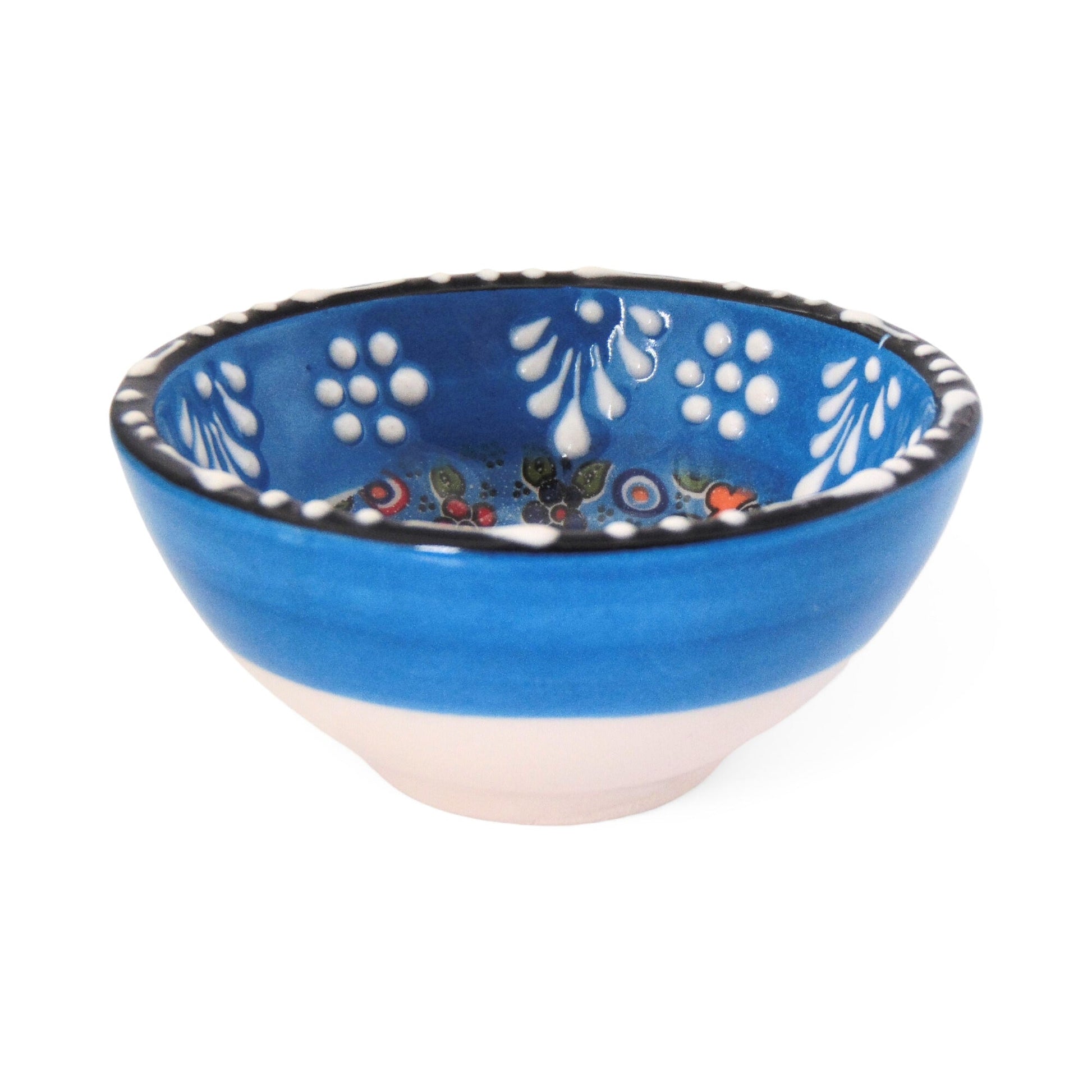 Handmade Ceramic Bowl Tulip Blue 8cm-2