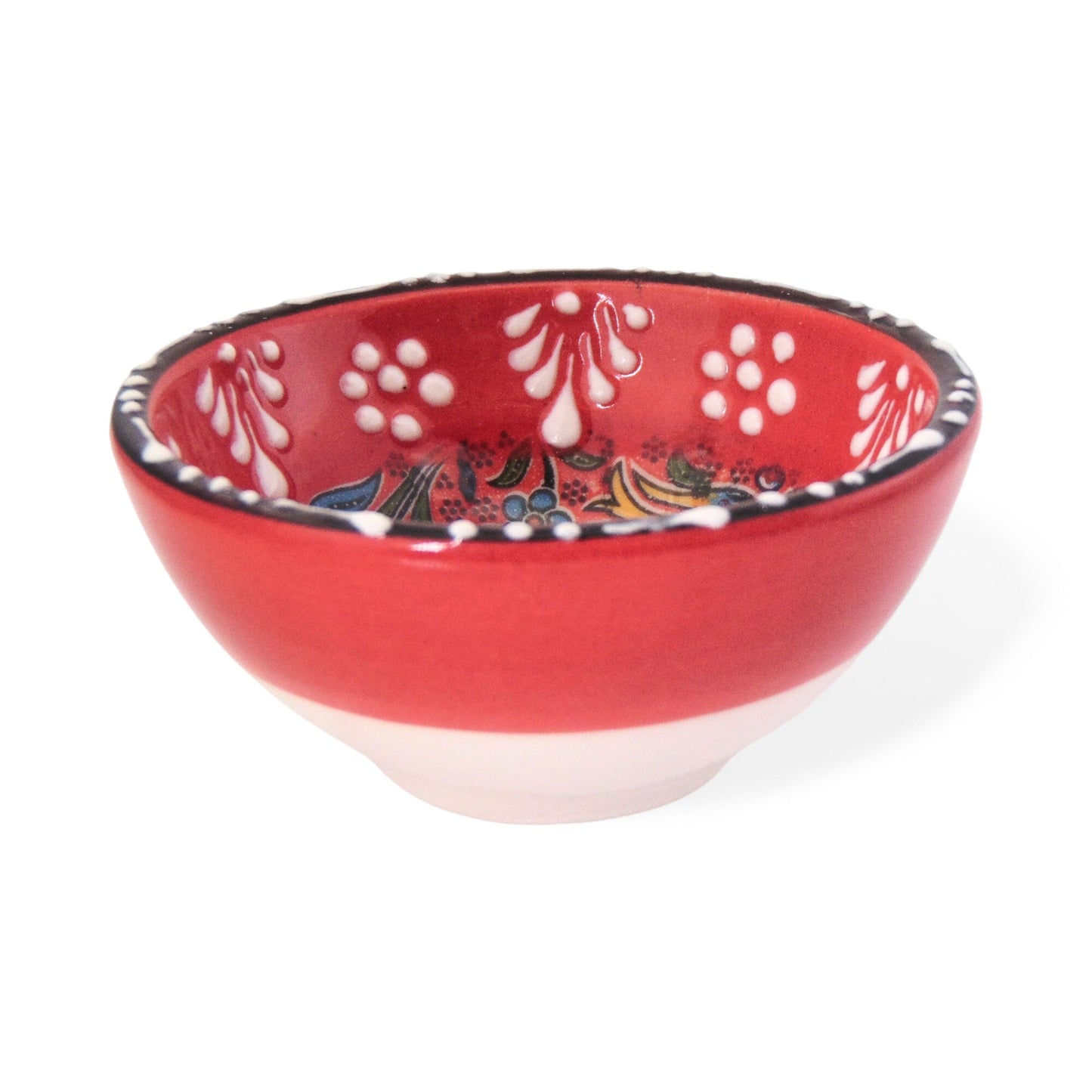 Handmade Ceramic Bowl Tulip Red 8cm-2