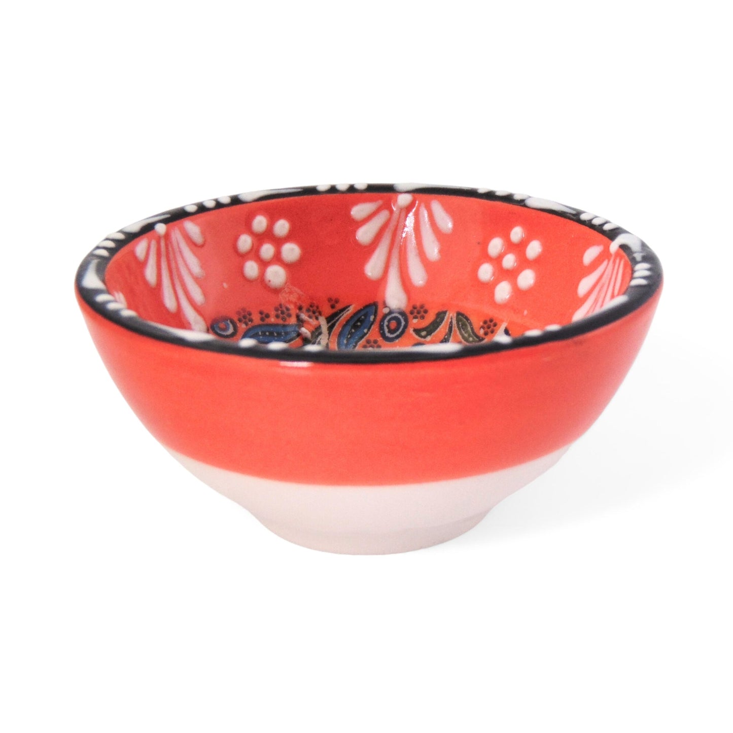 Handmade Ceramic Bowl Tulip Orange 8cm-1