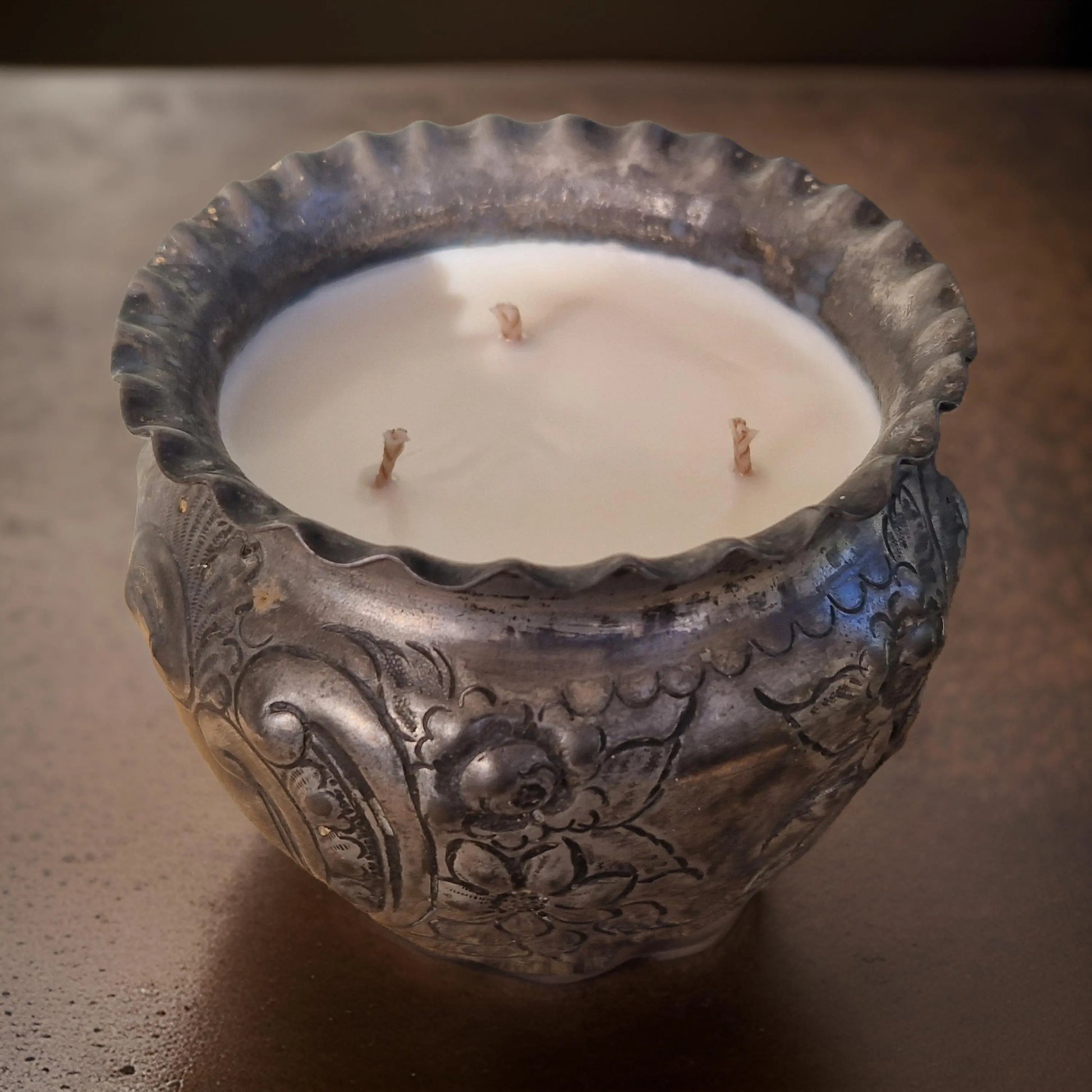 3 Wick Candle | Amber & Rock Salt Fragrance - Memoriex 