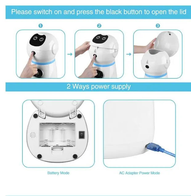 3.5L Automatic Robot Pet Feeder Pet Smart Feeder Stainless Steel Food Tray - Memoriex 