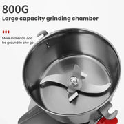 3000W, 800G Parts - Free Big - Capacity Grinder. Grinds herbs, coffee, grains, spices, medicine, wheat & dry food. - Memoriex 