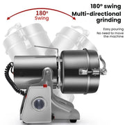 3000W, 800G Parts - Free Big - Capacity Grinder. Grinds herbs, coffee, grains, spices, medicine, wheat & dry food. - Memoriex 