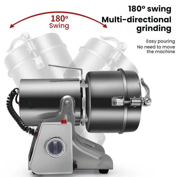 3000W, 800G Parts - Free Big - Capacity Grinder. Grinds herbs, coffee, grains, spices, medicine, wheat & dry food. - Memoriex 