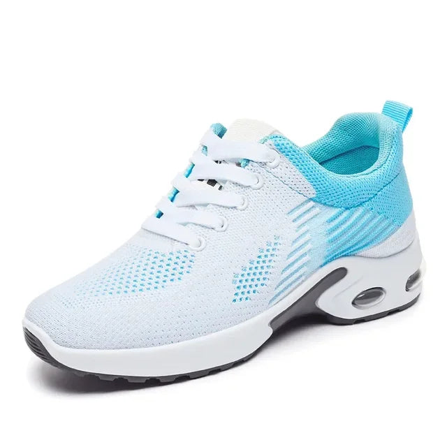 New Running Shoes Ladies Breathable Sneakers Summer Light Mesh Air Cushion Women's Sports Shoes Outdoor Lace Up Training Shoes - Memoriex 